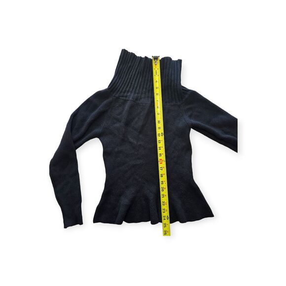 Marciano by Guess Black Cowl Neck Collar Long Sleeve Pull Over Sweater Women M - Picture 4 of 6